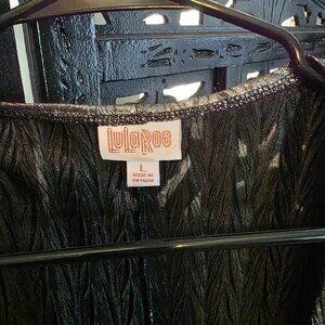 Lularoe coverup L shiny black